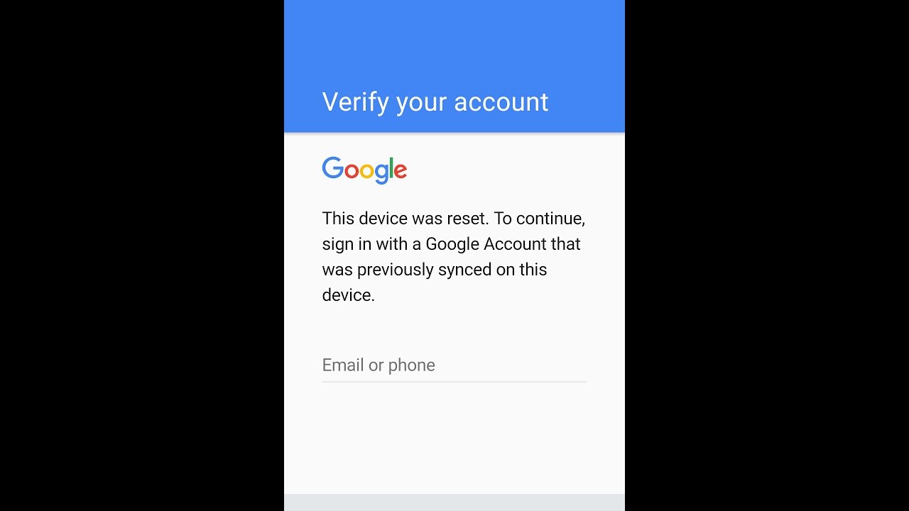 google account frp lock removal